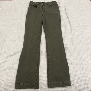 OAT New York High Rise Bootcut Trouser Jeans Green Size 28